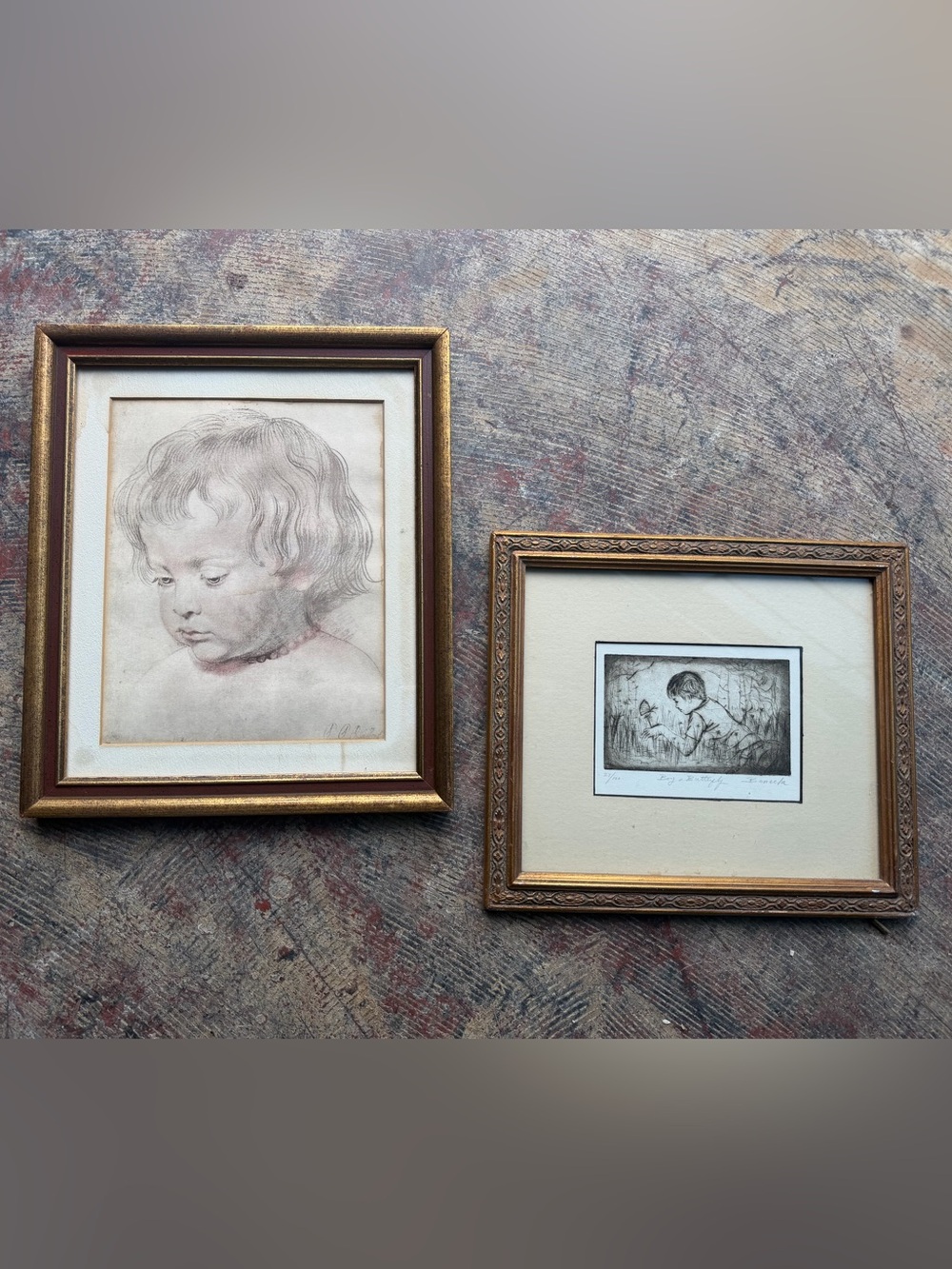 Vintage framed art set 2